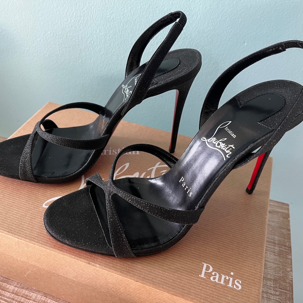 Christian Louboutin Emilie 100 Leather Slingback Sandal - Picture 7 of 8